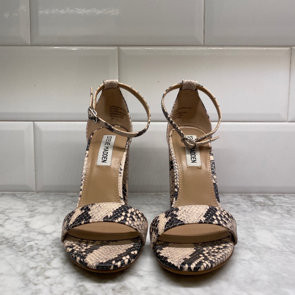Steve Madden snake skin block heel sandals